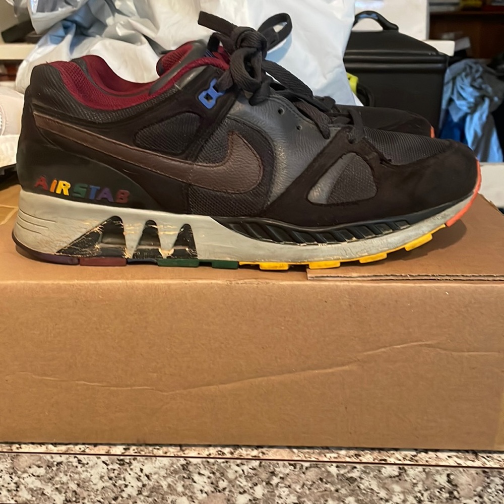 NIKE AIR STABS -size12W. 10.5 M.  “Rainbow”as you can see incredible condition